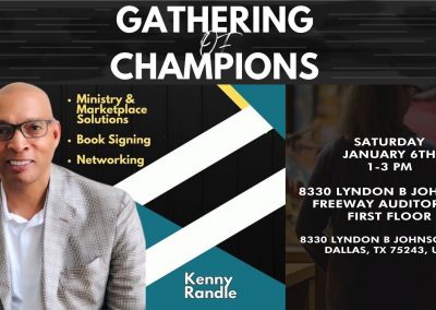 Gathering of Champions - Kenny Randle - Saturday January 6th, 2024 1-3 PM